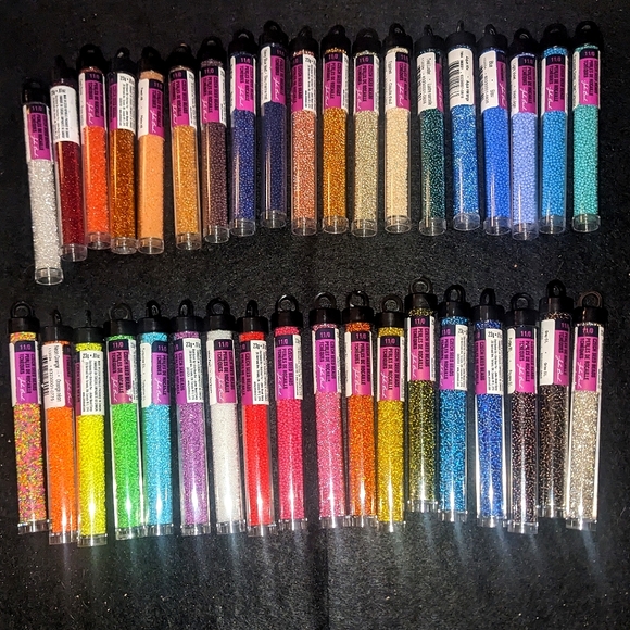 John Bead Glass Seed Beads lot; 37 Tubes of Sz 11/0 in 23 Gram Tubes - Picture 10 of 10